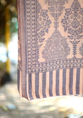 Pashmina Kaani Work Shawl D - 09 - Peach