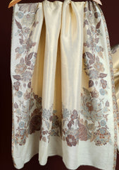 Pashmina Zari Jamawar Shawl D - 41 - Off White