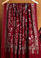 Pashmina Ari Work Jaaldar Shawl D#31 - Maroon