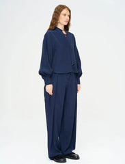 Pret - Moven - Striped Linen Blend Short Shirt - Blue