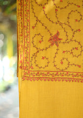 Pashmina Kashmiri Jaaldar Shawl D - 31 - Mehindi