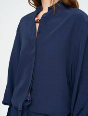 Pret - Moven - Striped Linen Blend Short Shirt - Blue