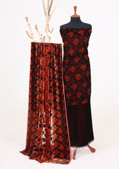 Winter - Riwaj - Velvet Suit - Printed Edit - D#06 - Orange