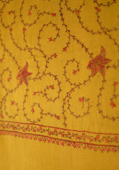 Pashmina Kashmiri Jaaldar Shawl D - 31 - Mehindi