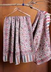 Pashmina Zari Jamawar Shawl D#13 - Off White