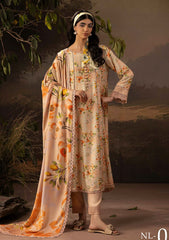 Winter - Riaz Arts - Neelum - Self Jacquard Leather Peach - NL25#07