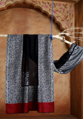 Pashmina Jamawar Scarf D#52 - Black