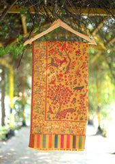 Pashmina Jamawar Shawl D - 41 - Mustard