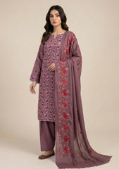 Winter - Riwaj - Printed Cotray Suit - Wool Shawl - D#10 - DT Pink