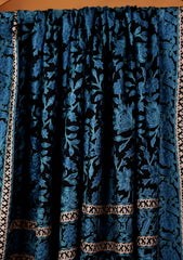 Pashmina Ari Work Jaaldar Shawl D#07 - Black