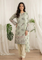 Lawn - Rubaaiyat - Chikankari 26 - Chiffon Dupatta - D#34 - Pista