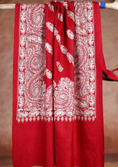 Pashmina Ari Jaaldar Scarf D#01 - Red
