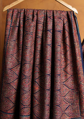 Pashmina Embroidered Jaaldar Shawl D#28 - N Blue