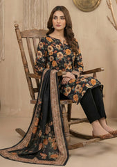 Winter - Rubaaiyat - D Prints - Marina 26 - Wool Shawl - RPM#11 - Black