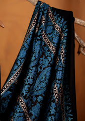 Pashmina Ari Work Jaaldar Shawl D#07 - Black