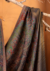 Pashmina Zari Jamawar Shawl D#01 - L Blue