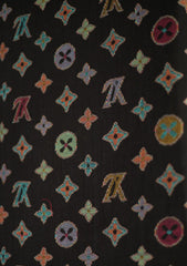 Pashmina Jamawar Shawl D - 58 - Black