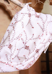 Pashmina Kashmiri Jaaldar Scarf D#37 - Off White