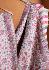 Pashmina Zari Jamawar Shawl D#13 - Off White