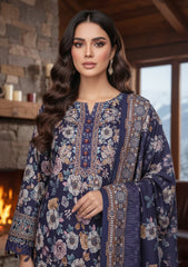 Winter - Riwaj - Printed Marina - 3 Pcs - Wool Shawl 25 - D#35