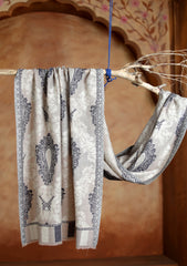 Pashmina Jamawar Scarf D#66 - M Grey