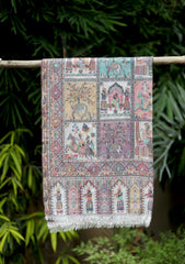 Pashmina Kani Jamawer Scarf D - 42 - Fawn