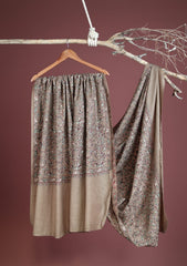 Pashmina Embroidered Shawl D - 134 - Brown