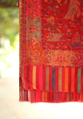 Pashmina Jamawar Shawl D - 40 - Maroon