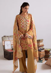 Winter - Cross Stitch - Linen Unstitched 25 - LIN#107 - MUSTARD ORCHID