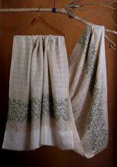 Pashmina Zari Jamawar Shawl D#07 - Off White 3