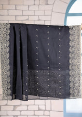 Embroidered Lawn Summer Shawl D#71 - Black