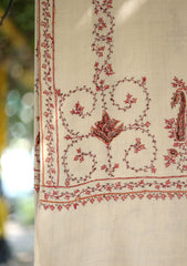 Pashmina Kashmiri Jaaldar Shawl D - 40 - Skin