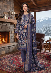 Winter - Riwaj - Printed Marina - 3 Pcs - Wool Shawl 25 - D#35
