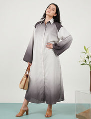 Pret - Moven - Long Omre Tunic Dress - Brown & Off White