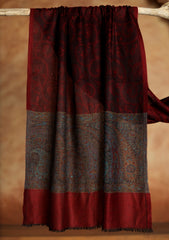 Pashmina Jamawar Scarf D#42 - Maroon