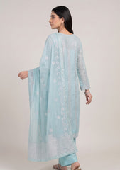 Formals - Riwaj - Fancy Bamber Chiffon - 2 Pcs Suit - CBD#2893 - Light Ferozi