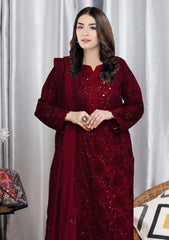 Lawn - Meemsey - Eid Luxury - Vol 01 - Gulkari - D Maroon