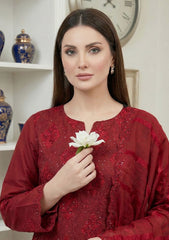 Winter - Meemsey - Koh e Noor - Chikankari Dhanak 25 - D#225 - Maroon