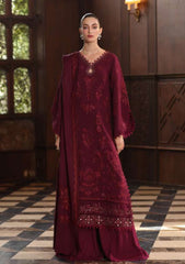 Winter - Noor by Saadia Asad - Pashmina Shawl 25 - NSP#13 - Royal Claret