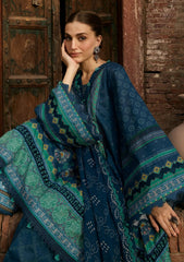 Lawn - Kahf Premium - Aangan Chiffon Prints 26 - KPS#01B - SUMBUL