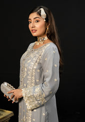 Formals - Zainab Fazlani - Soiree Chiffon 25 - Moonlit Grace