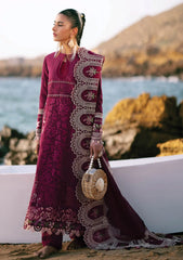 Lawn - Alif - Dastan Luxury - ADL25#02 - Cherry Wine