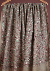 Pashmina Embroidered Shawl D - 134 - Brown