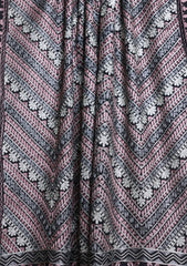 Pashmina Ari Work Jaaldar Scarf D#11 - Black