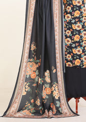 Winter - Rubaaiyat - D Prints - Marina 26 - Wool Shawl - RPM#11 - Black