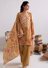 Winter - Cross Stitch - Linen Unstitched 25 - LIN#107 - MUSTARD ORCHID