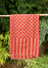Pashmina Check Shawl D - 04 - G Red