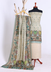 Winter - Riwaj - Printed Pashmina - 3 Pcs Suit - D#06 - F Skin