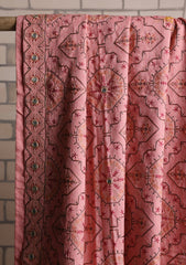 Karandi Embroidered Shawl D#14 - Pink