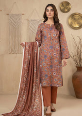 Winter - Rubaaiyat - D Prints - Marina 26 - Wool Shawl - RPM#01 - Rust